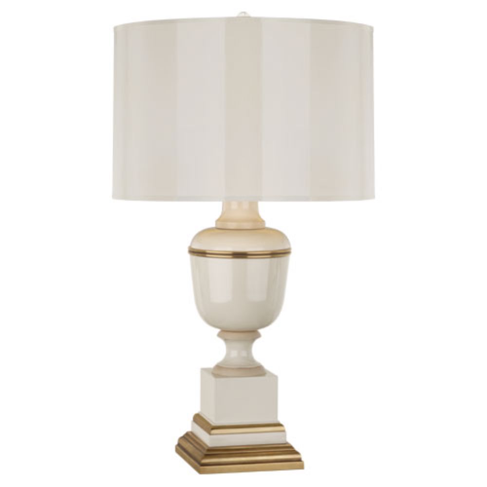 Robert Abbey 2601 Annika Table Lamp with Ivory Lacquered Paint With Natural Brass And Ivory Crackle Accents