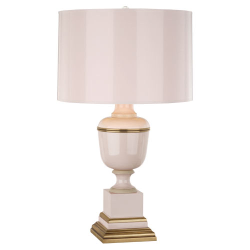 Robert Abbey 2602 Annika Table Lamp with Blush Lacquered Paint With Natural Brass And Ivory Crackle Accents