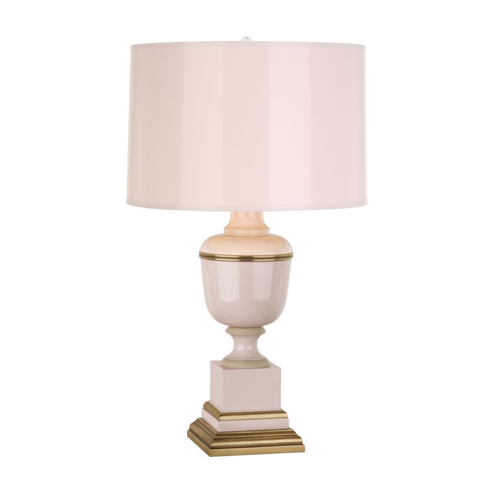 Robert Abbey 2605 Annika Accent Lamp with Blush Lacquered Paint With Natural Brass And Ivory Crackle Accents