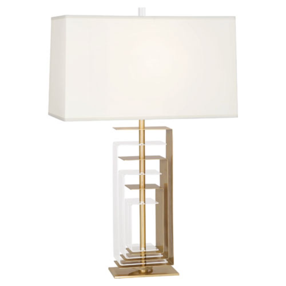 Robert Abbey 279 Braxton Table Lamp with Modern Brass Finish With Clear Acrylic Accents
