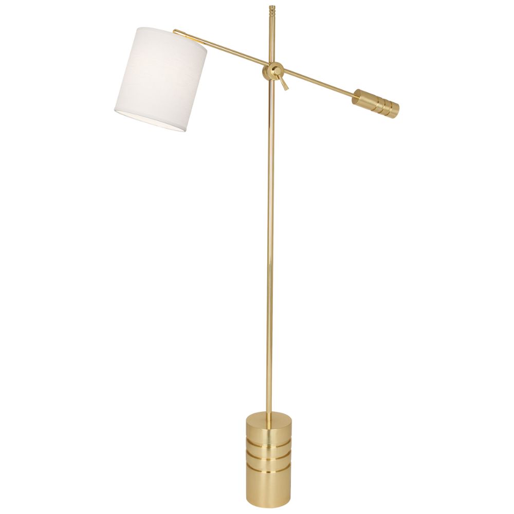 Robert Abbey 292 Campbell Floor Lamp with Modern Brass Finish