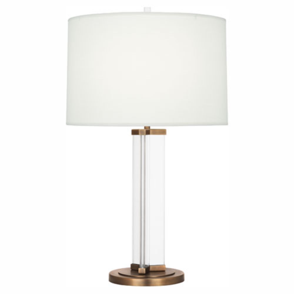 Robert Abbey 472 Fineas Table Lamp with Clear Glass And Aged Brass