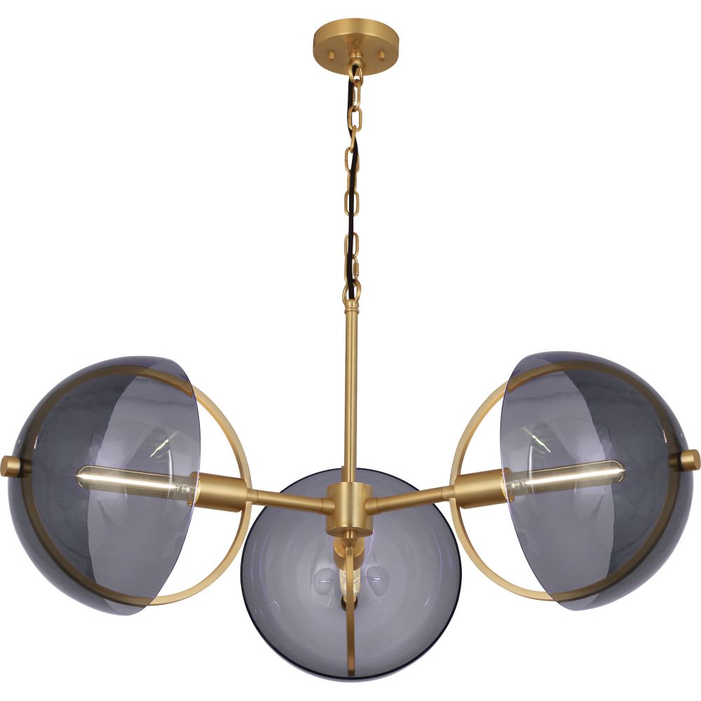 Robert Abbey 603 Mavisten Edition Copernica Chandelier with Lacquered Burnished Brass
