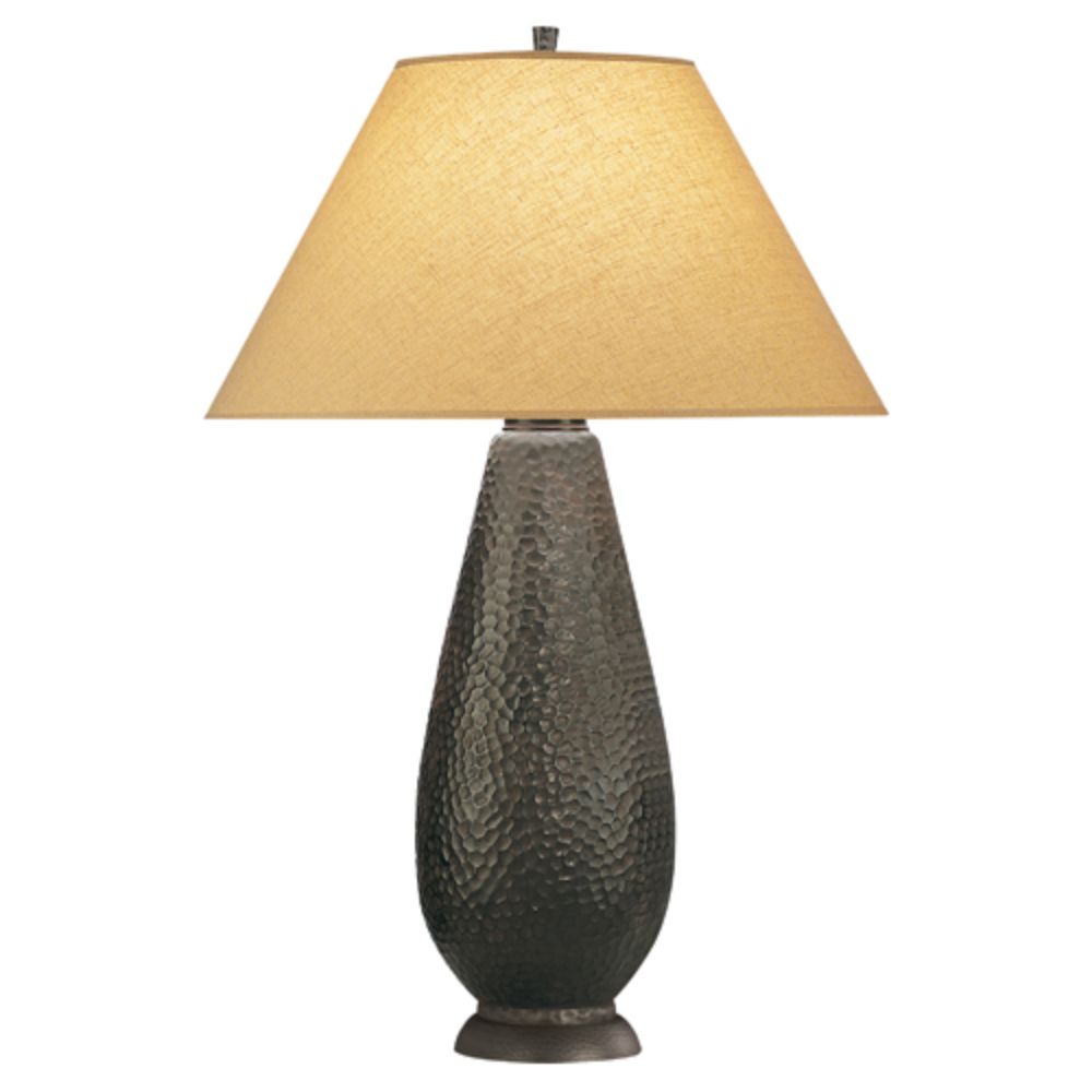Robert Abbey 9856 Beaux Arts Table Lamp with Antique Rust Finish Over Hammered Cast Metal
