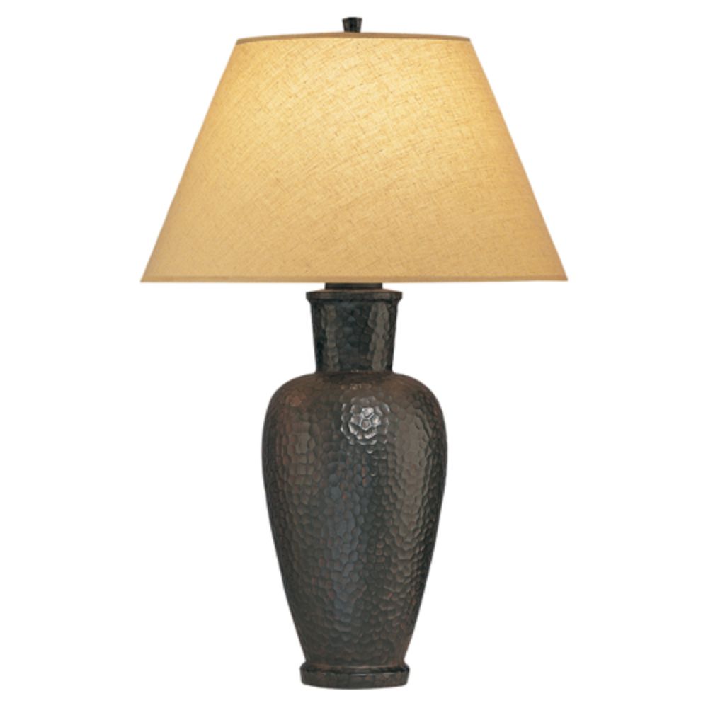 Robert Abbey 9857 Beaux Arts Table Lamp with Antique Rust Finish Over Hammered Cast Metal