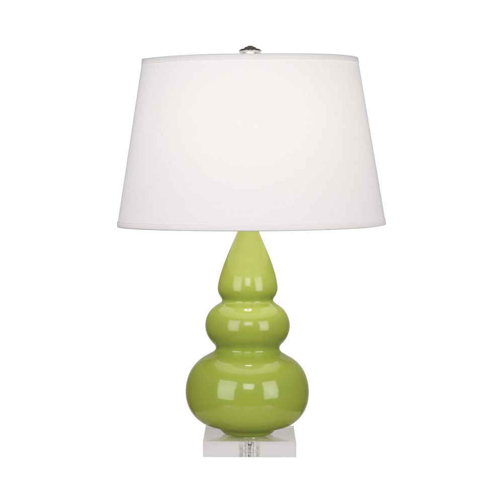 Robert Abbey A283X Apple Small Triple Gourd Accent Lamp with Apple Glazed Ceramic With Lucite Base