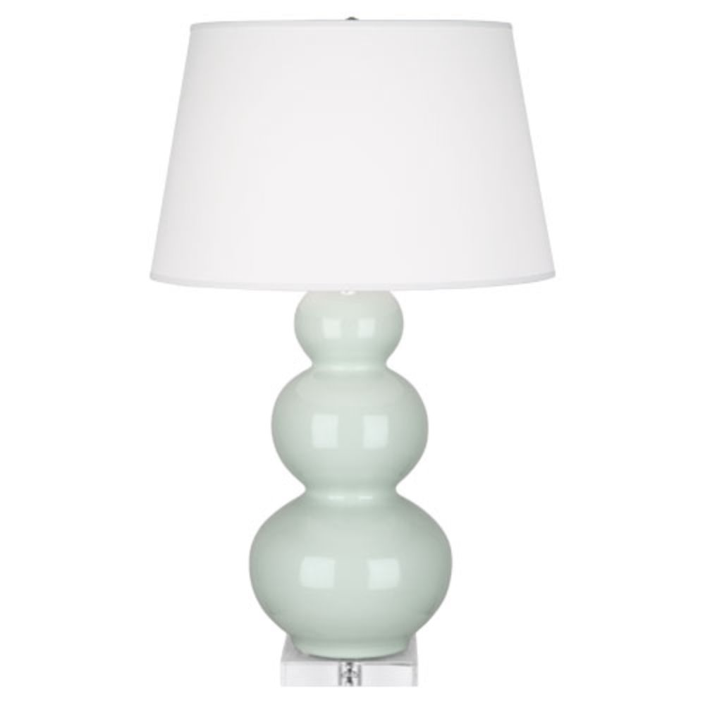 Robert Abbey A371X Celadon Triple Gourd Table Lamp with Celadon Glazed Ceramic With Lucite Base