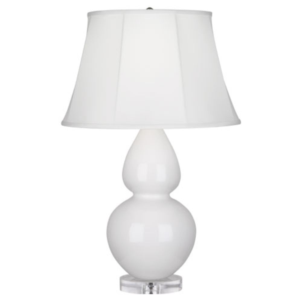 Robert Abbey A670 Lily Double Gourd Table Lamp with Lily Glazed Ceramic With Lucite Base