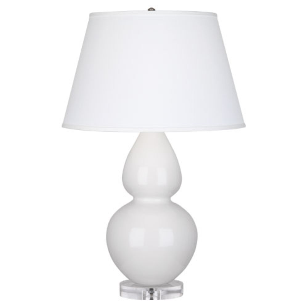 Robert Abbey A670X Lily Double Gourd Table Lamp with Lily Glazed Ceramic With Lucite Base