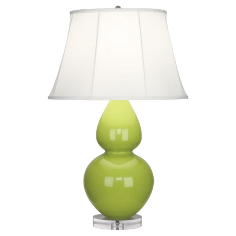 Robert Abbey A673 Apple Double Gourd Table Lamp with Apple Glazed Ceramic With Lucite Base