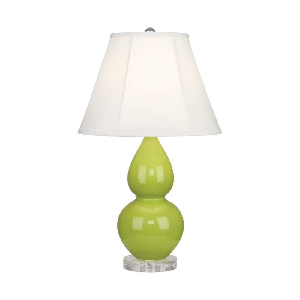 Robert Abbey A693 Apple Small Double Gourd Accent Lamp with Apple Glazed Ceramic With Lucite Base