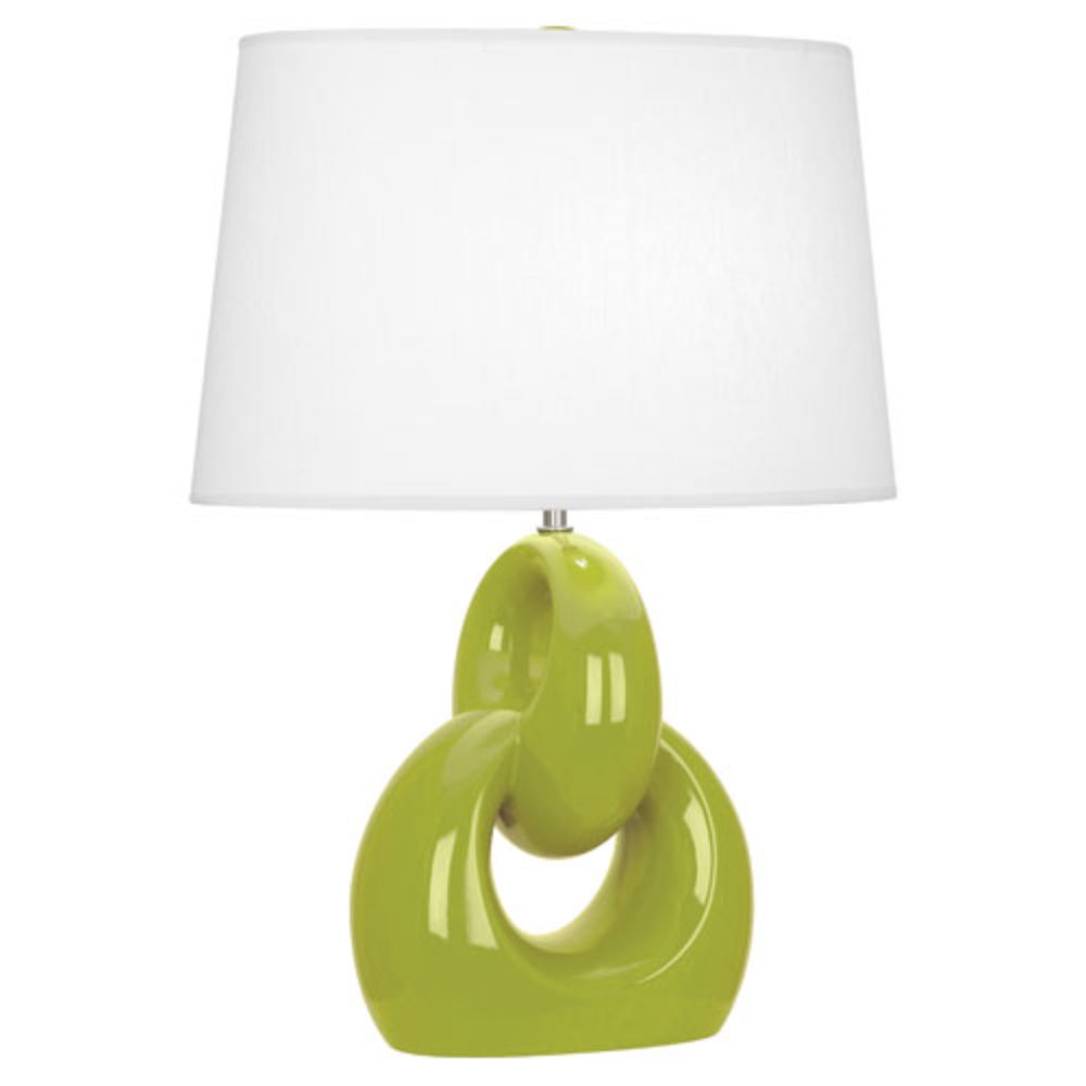 Robert Abbey AP981 Apple Fusion Table Lamp with Apple Glazed Ceramic With Polished Nickel Accents