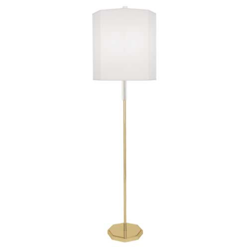 Robert Abbey AW06 Kate Floor Lamp with Modern Brass Finish W/ Clear Crystal Accents