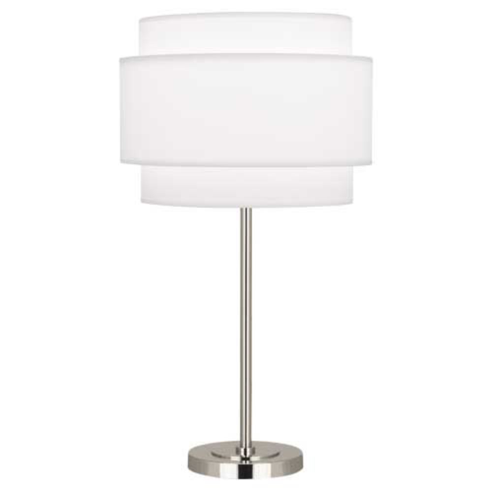 Robert Abbey AW131 Decker Table Lamp with Polished Nickel Finish