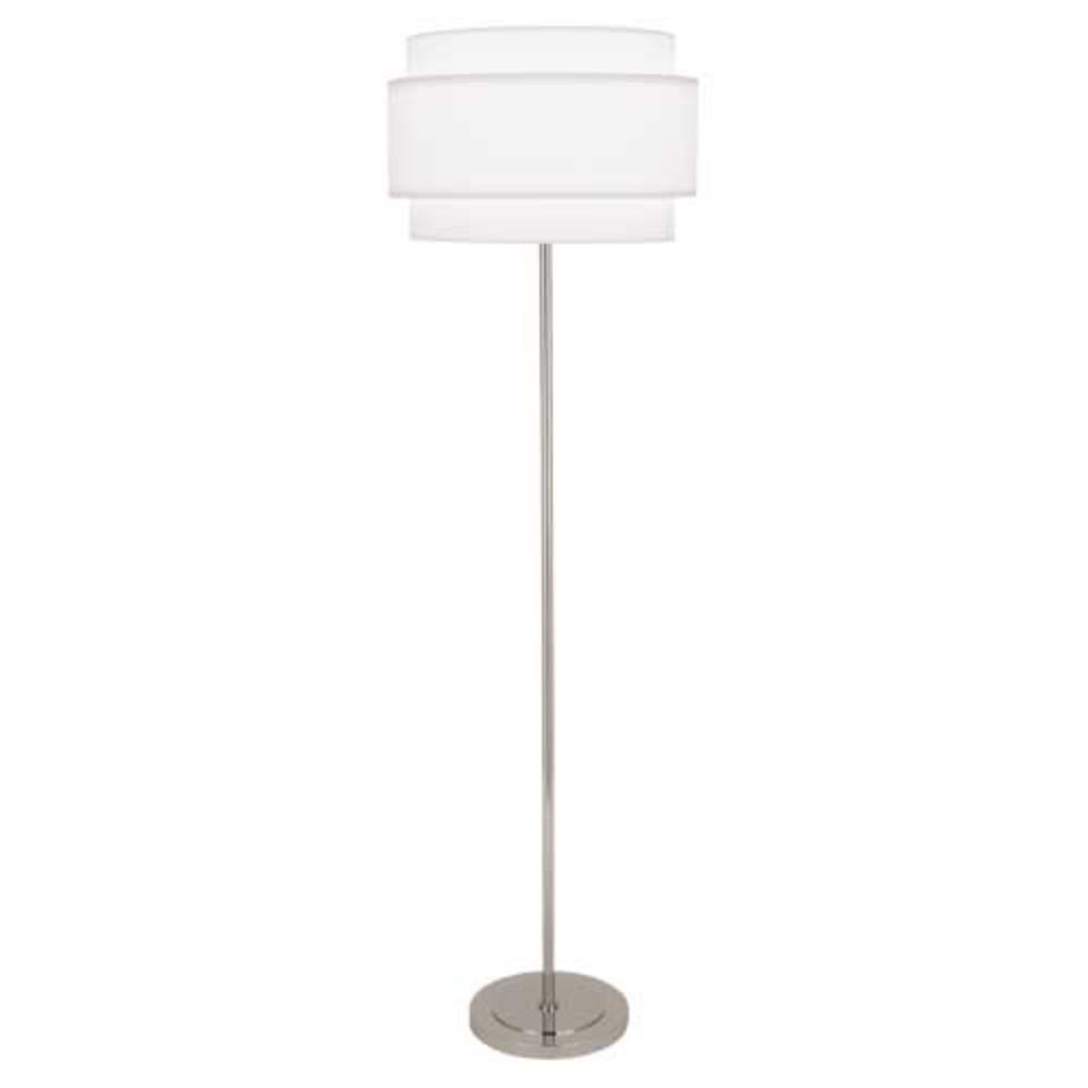Robert Abbey AW133 Decker Floor Lamp with Polished Nickel Finish