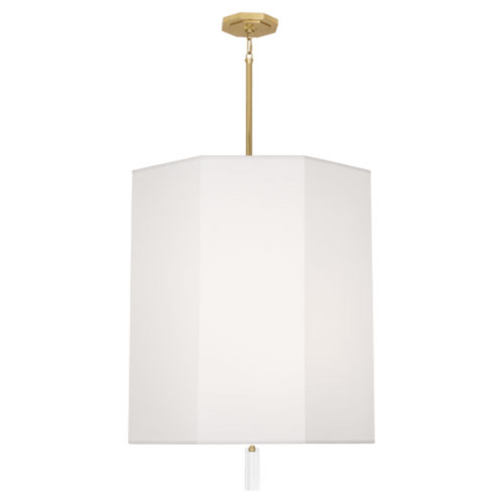 Robert Abbey AW202 Kate Pendant with Modern Brass Finish W/ Clear Crystal Accent