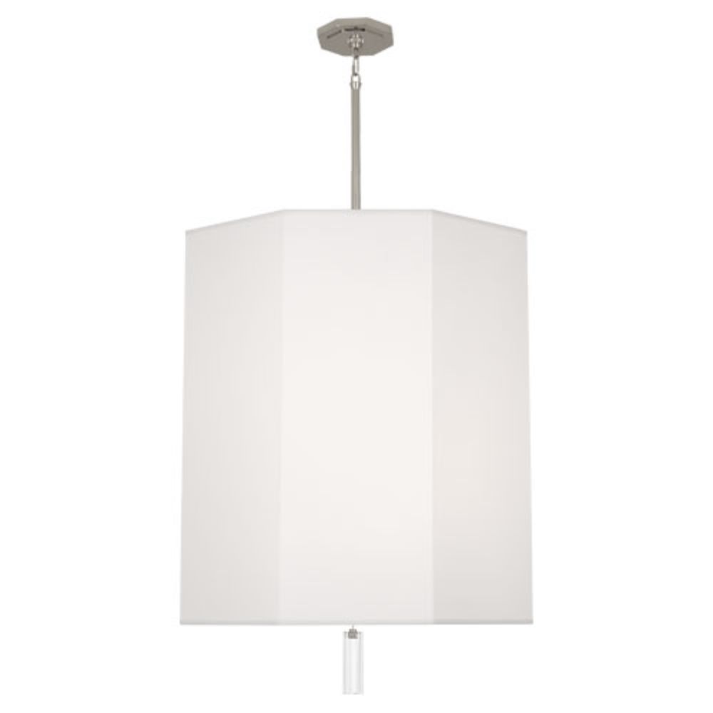 Robert Abbey AW203 Kate Pendant with Polished Nickel Finish W/ Clear Crystal Accent