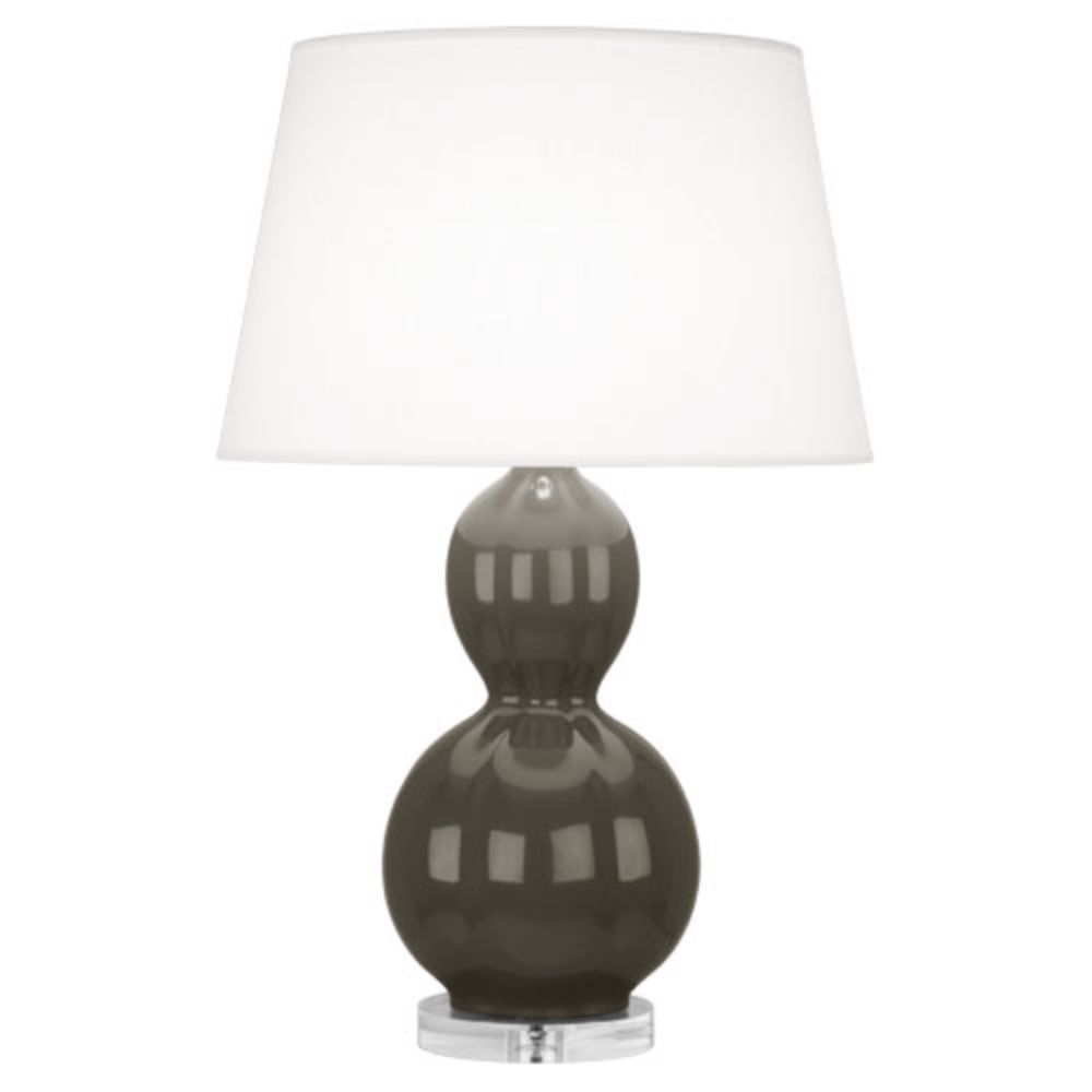 Robert Abbey CG997 Williamsburg Randolph Table Lamp with Gray Taupe Glazed Ceramic With Lucite Base