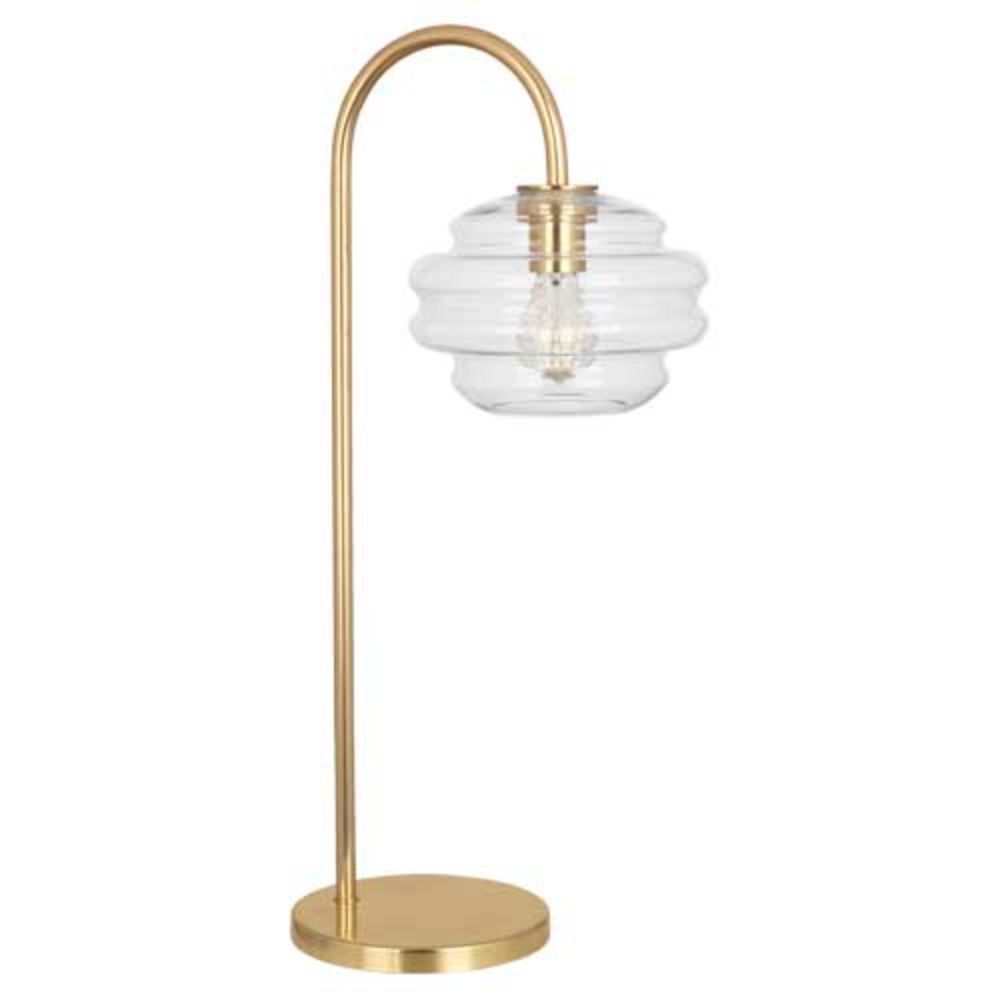 Robert Abbey CL62 Horizon Table Lamp with Modern Brass Finish W/ Clear Glass