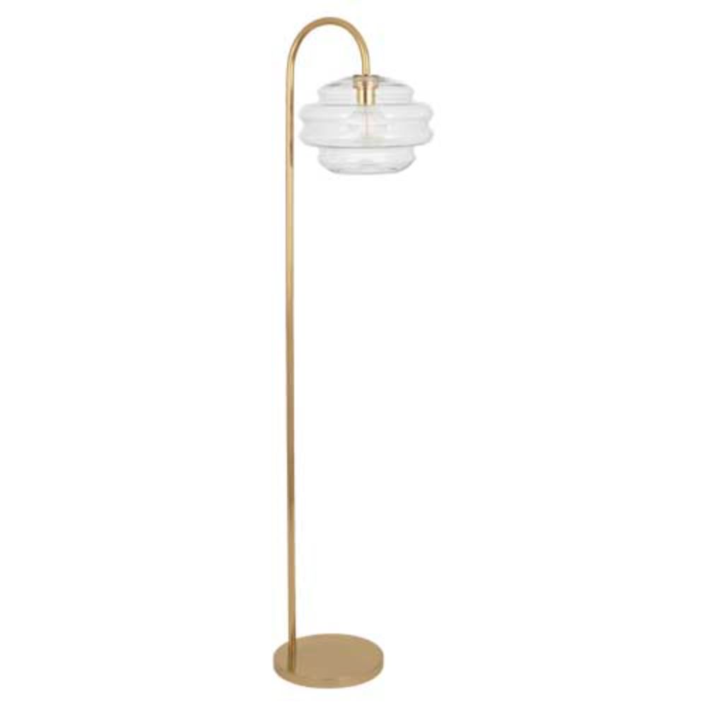 Robert Abbey CL63 Horizon Floor Lamp with Modern Brass Finish W/ Clear Glass