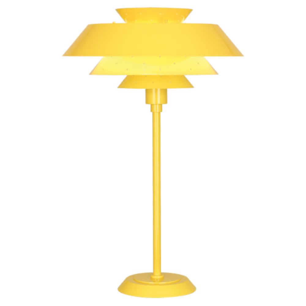 Robert Abbey CY780 Pierce Table Lamp with Canary Yellow Gloss Finish
