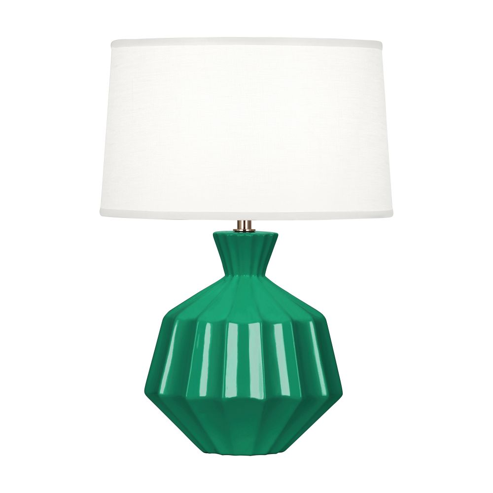Robert Abbey EG989 Emerald Orion Accent Lamp with Emerald Green Glazed Ceramic
