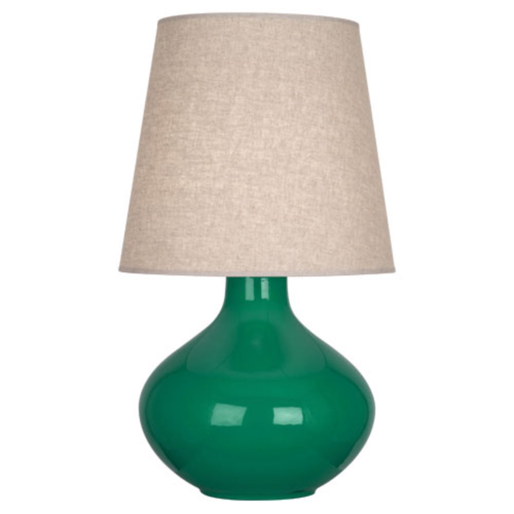 Robert Abbey EG991 Emerald June Table Lamp with Emerald Green Glazed Ceramic