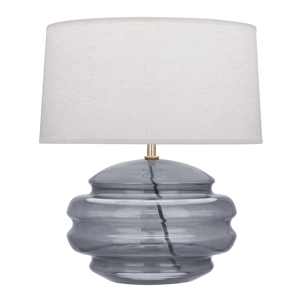 Robert Abbey GY61 Horizon Accent Lamp with Modern Brass Finish W/ Smoke Gray Glass