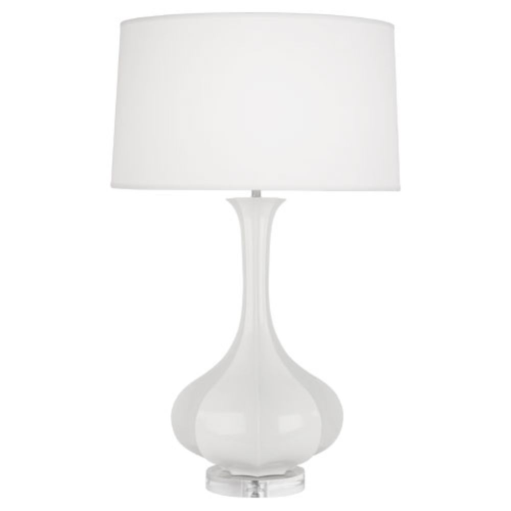 Robert Abbey LY996 Lily Pike Table Lamp with Lily Glazed Ceramic With Lucite Base