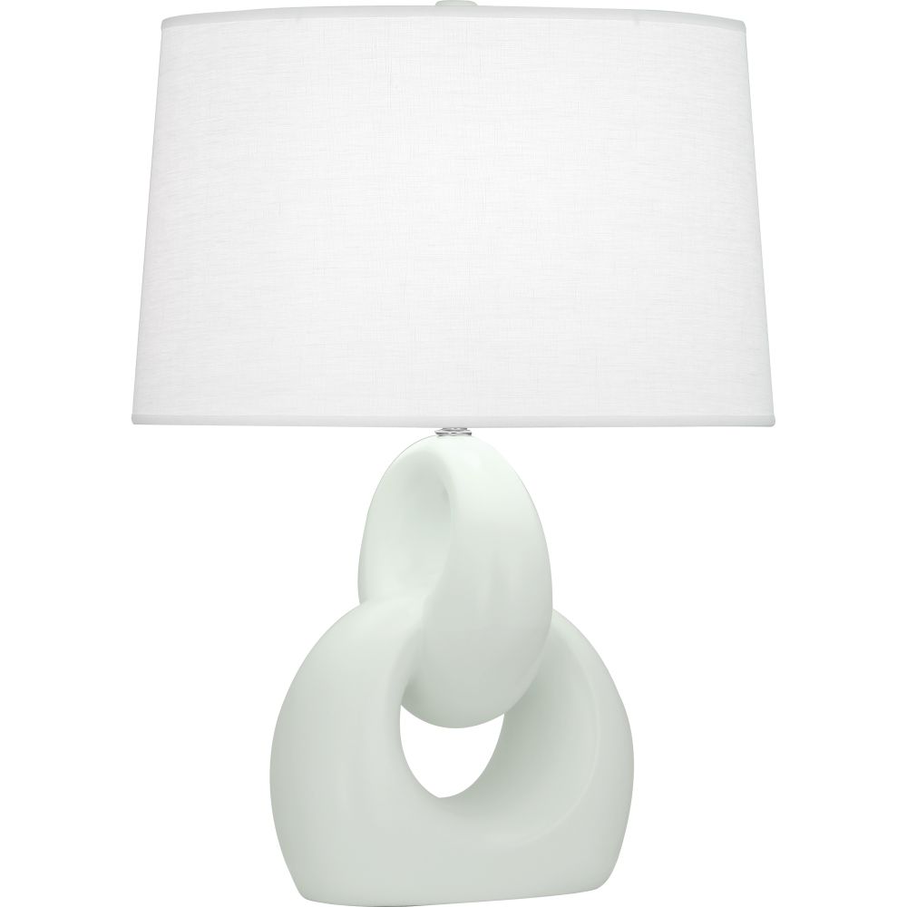 Robert Abbey MCL81 Matte Celadon Fusion Table Lamp with Matte Celadon Glazed Ceramic With Polished Nickel Accents
