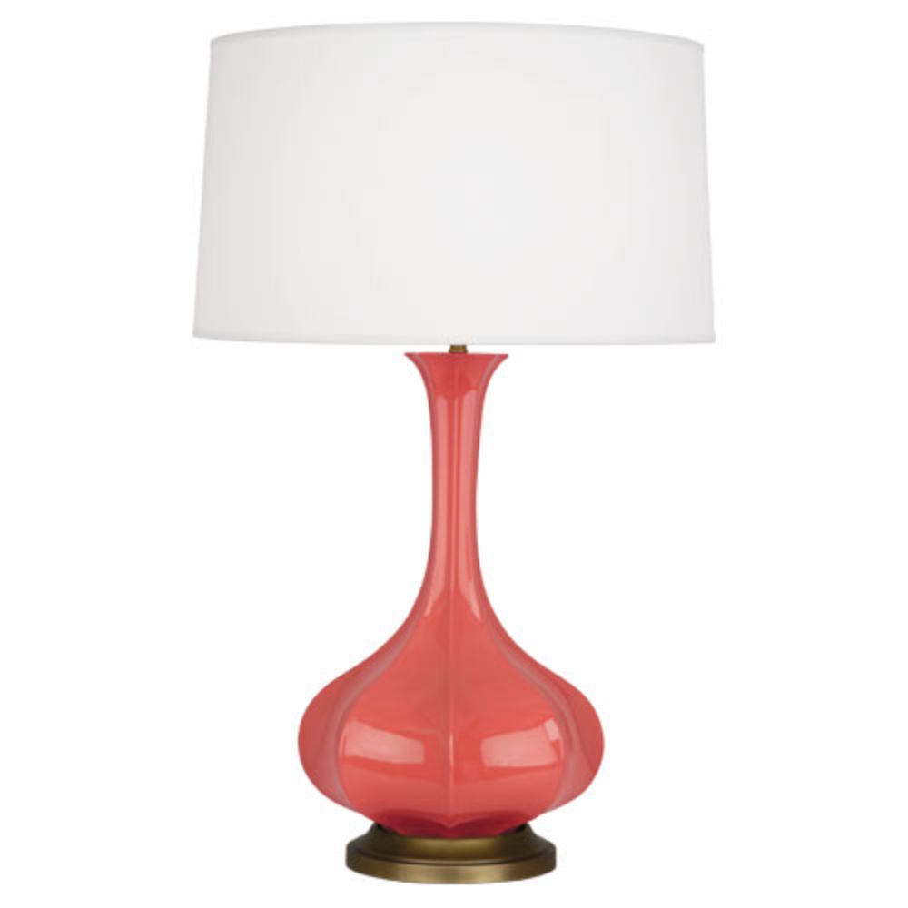Robert Abbey ML994 Melon Pike Table Lamp with Apple Glazed Ceramic