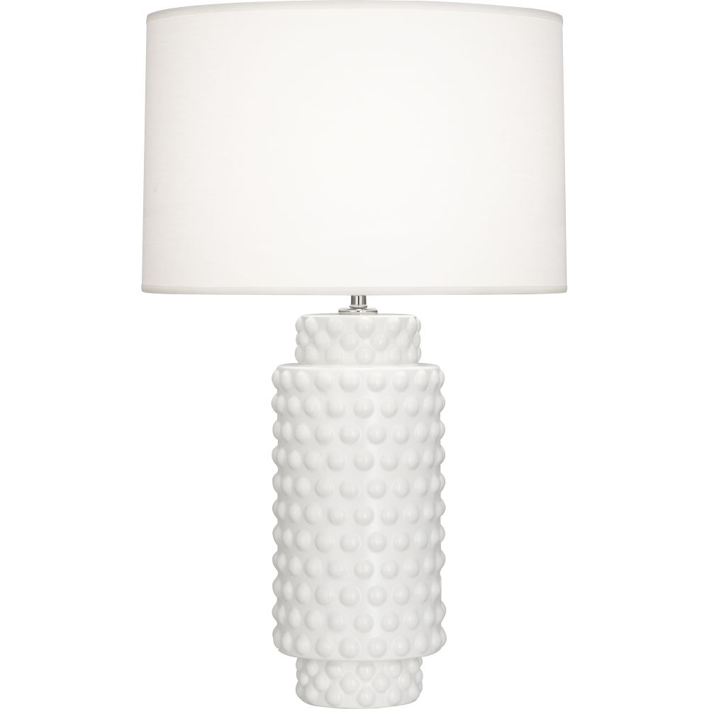 Robert Abbey MLY08 Matte Lily Dolly Table Lamp with Matte Lily Glazed Textured Ceramic