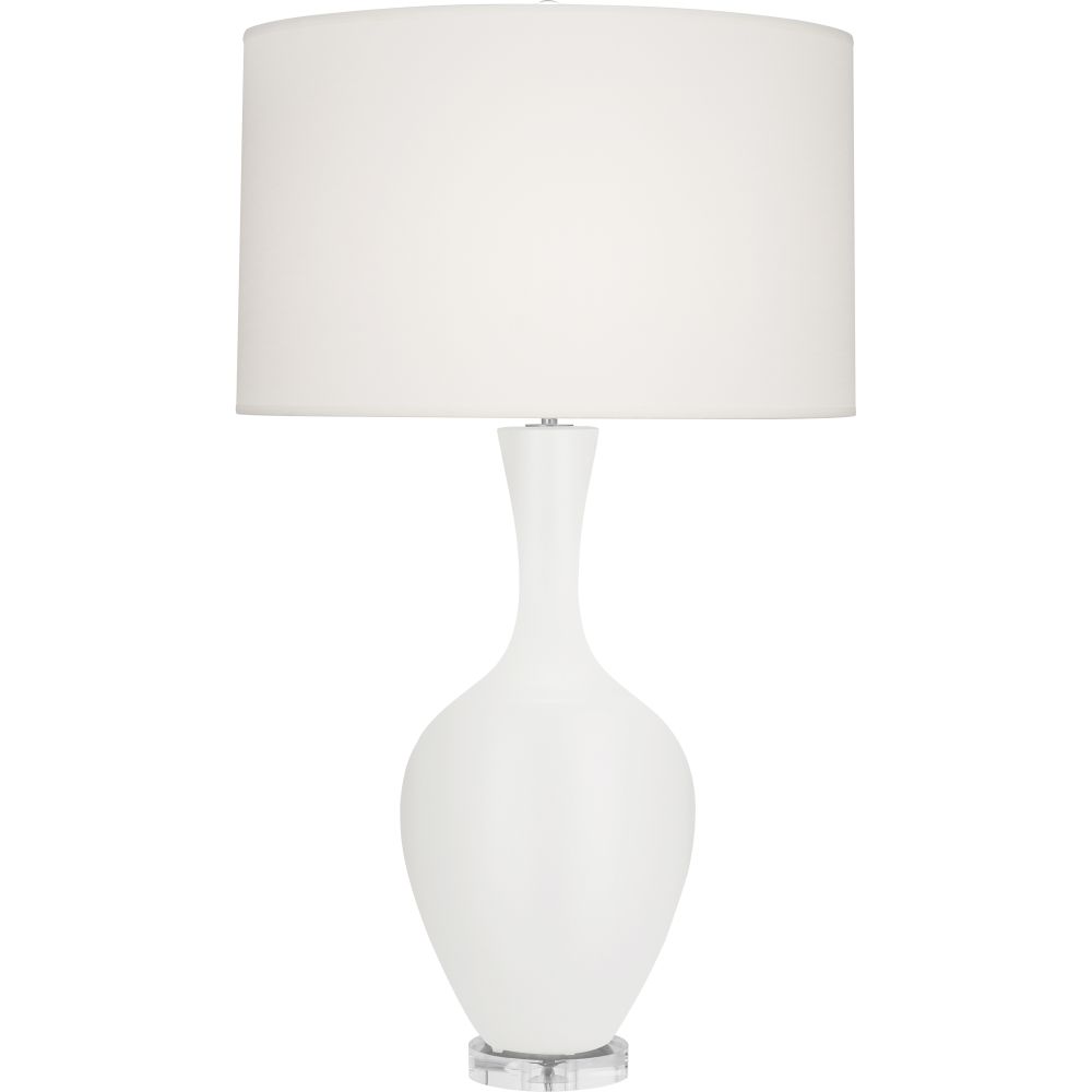 Robert Abbey MLY80 Matte Lily Audrey Table Lamp with Matte Lily Glazed Ceramic
