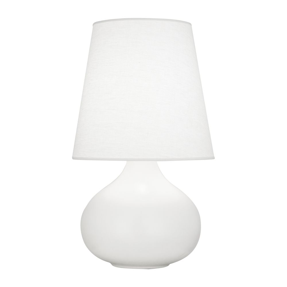 Robert Abbey MLY93 Matte Lily June Accent Lamp with Matte Lily Glazed Ceramic