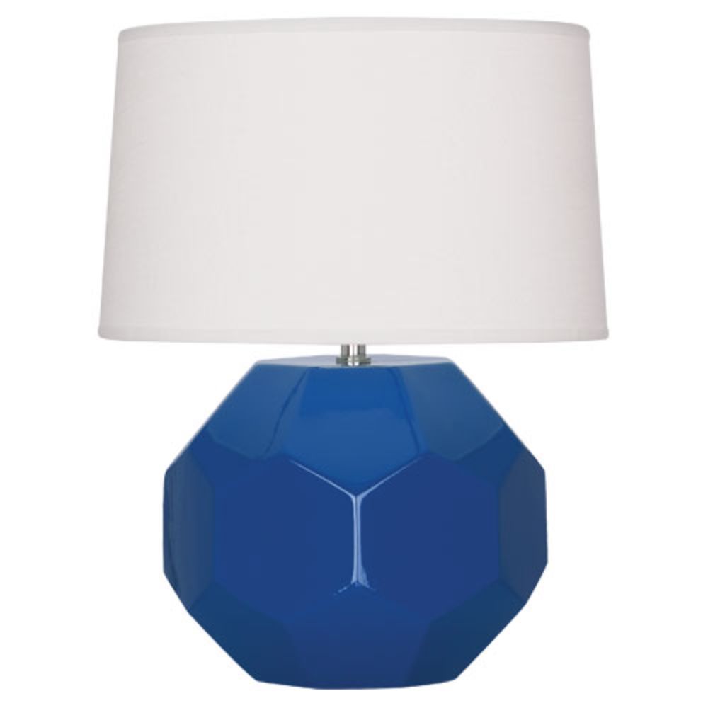 Robert Abbey MR01 Marine Franklin Table Lamp with Marine Blue Glazed Ceramic