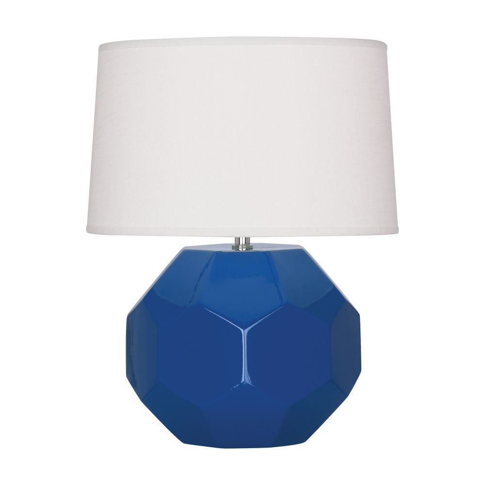 Robert Abbey MR02 Marine Franklin Accent Lamp with Marine Blue Glazed Ceramic