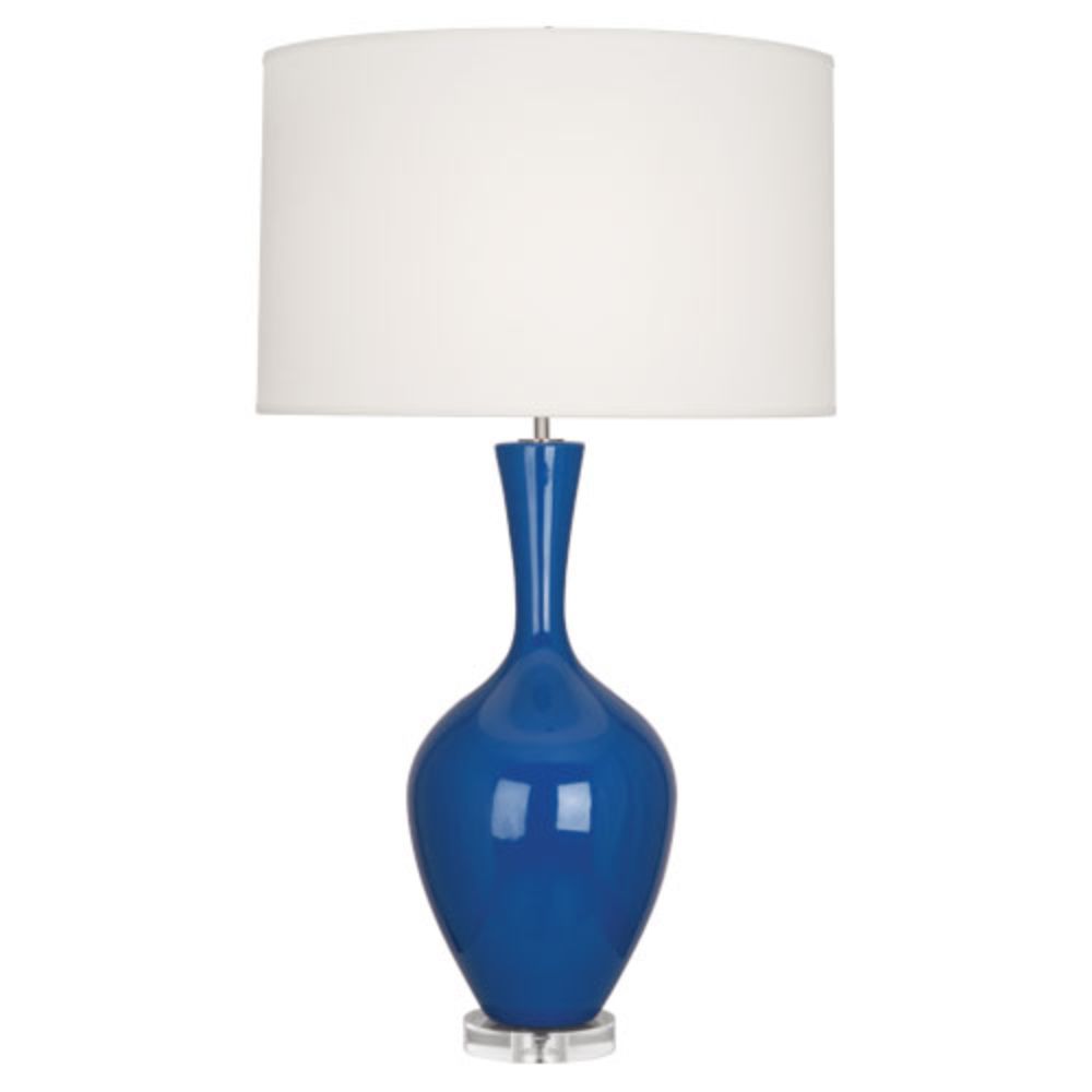 Robert Abbey MR980 Marine Audrey Table Lamp with Marine Blue Glazed Ceramic