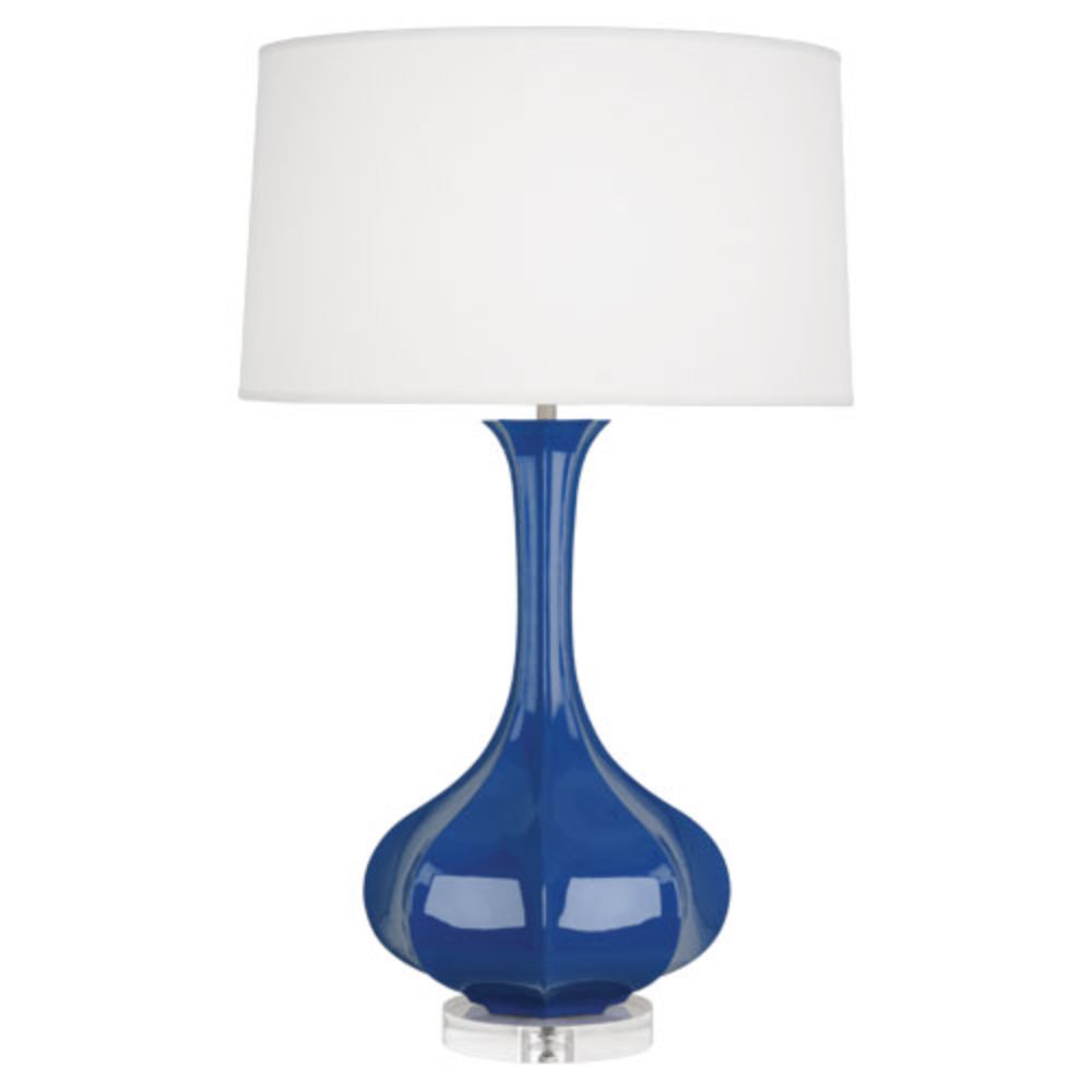 Robert Abbey MR996 Marine Pike Table Lamp with Marine Blue Glazed Ceramic With Lucite Base