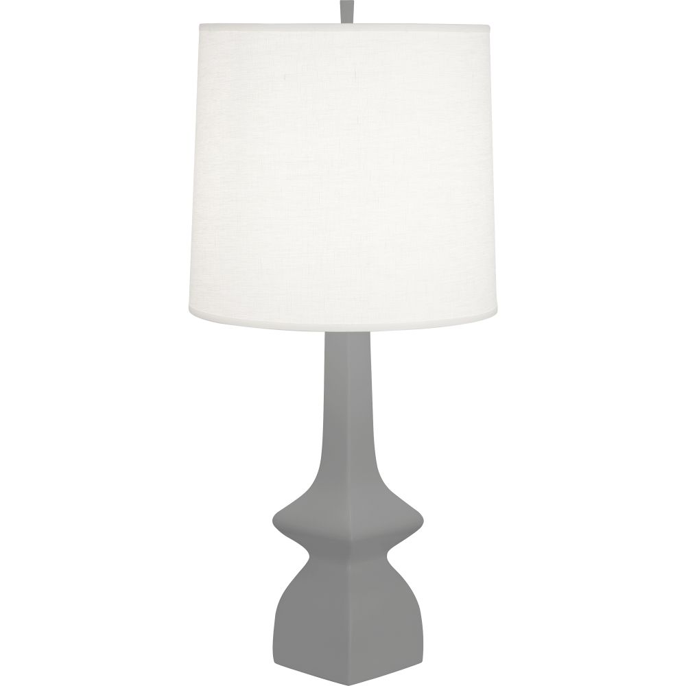 Robert Abbey MST10 Matte Smoky Taupe Jasmine Table Lamp with Matte Smoky Taupe Glazed Ceramic