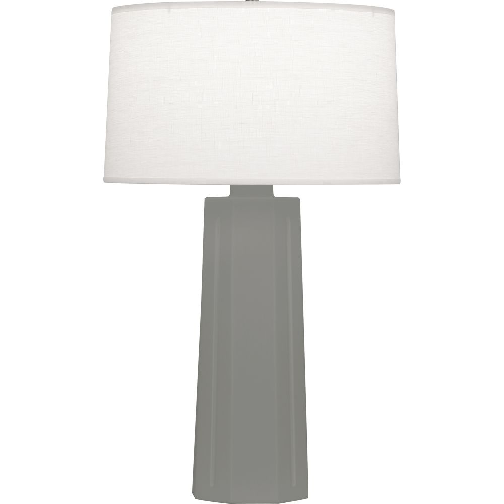 Robert Abbey MST60 Matte Smoky Taupe Mason Table Lamp with Matte Smoky Taupe Glazed Ceramic