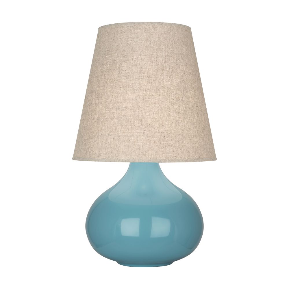 Robert Abbey OB91 Steel Blue June Accent Lamp with Steel Blue Glazed Ceramic