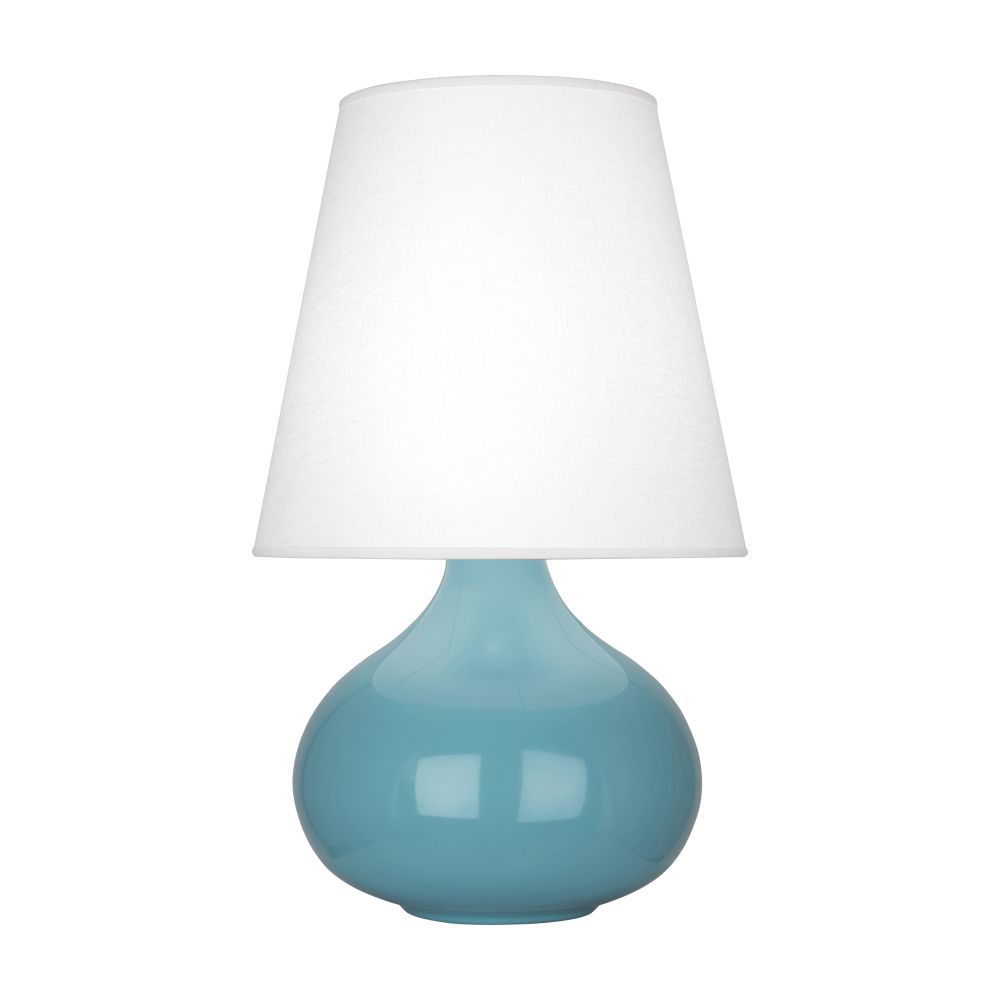 Robert Abbey OB93 Steel Blue June Accent Lamp with Steel Blue Glazed Ceramic