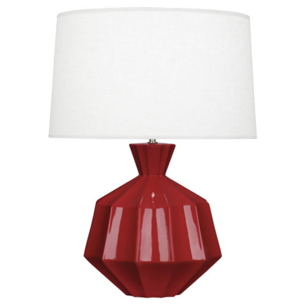 Robert Abbey OX999 Oxblood Orion Table Lamp with Oxblood Glazed Ceramic