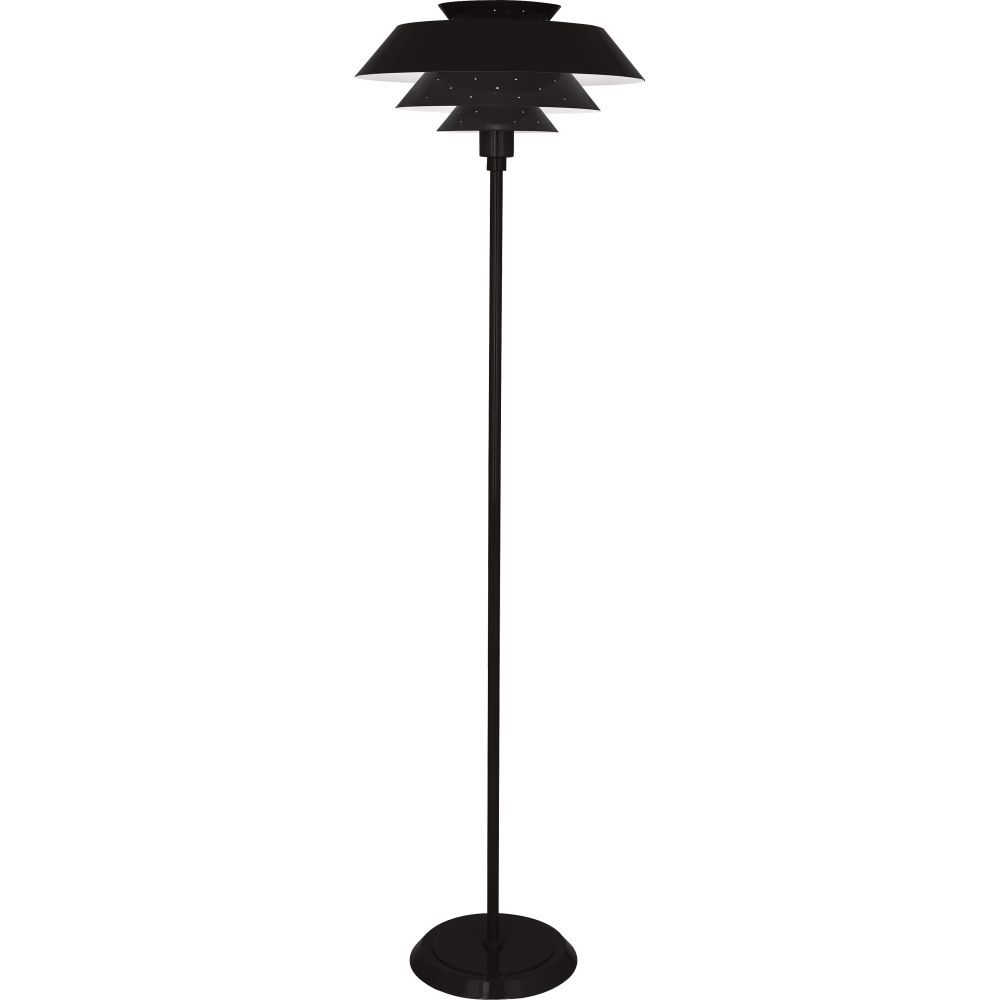 Robert Abbey PB978 Pierce Floor Lamp with Piano Black Gloss Finish