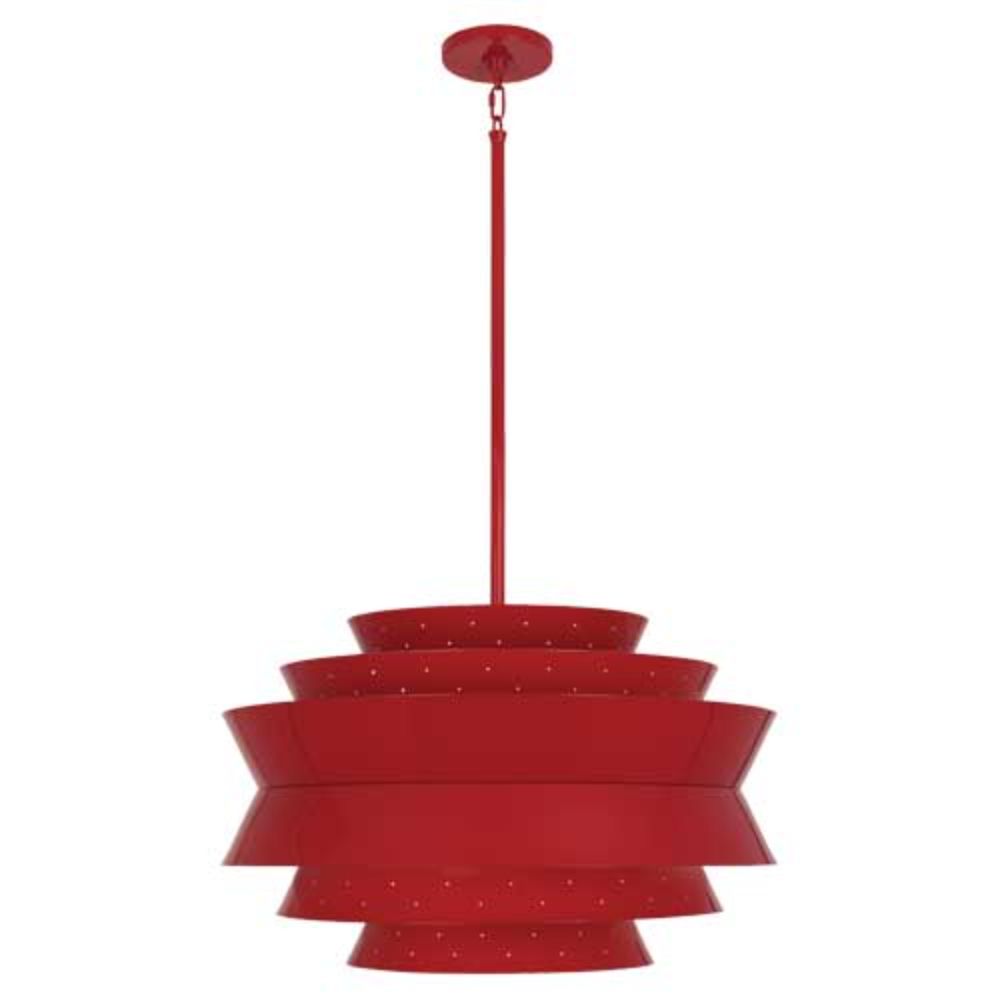Robert Abbey RR983 Pierce Pendant with Ruby Red Gloss Finish