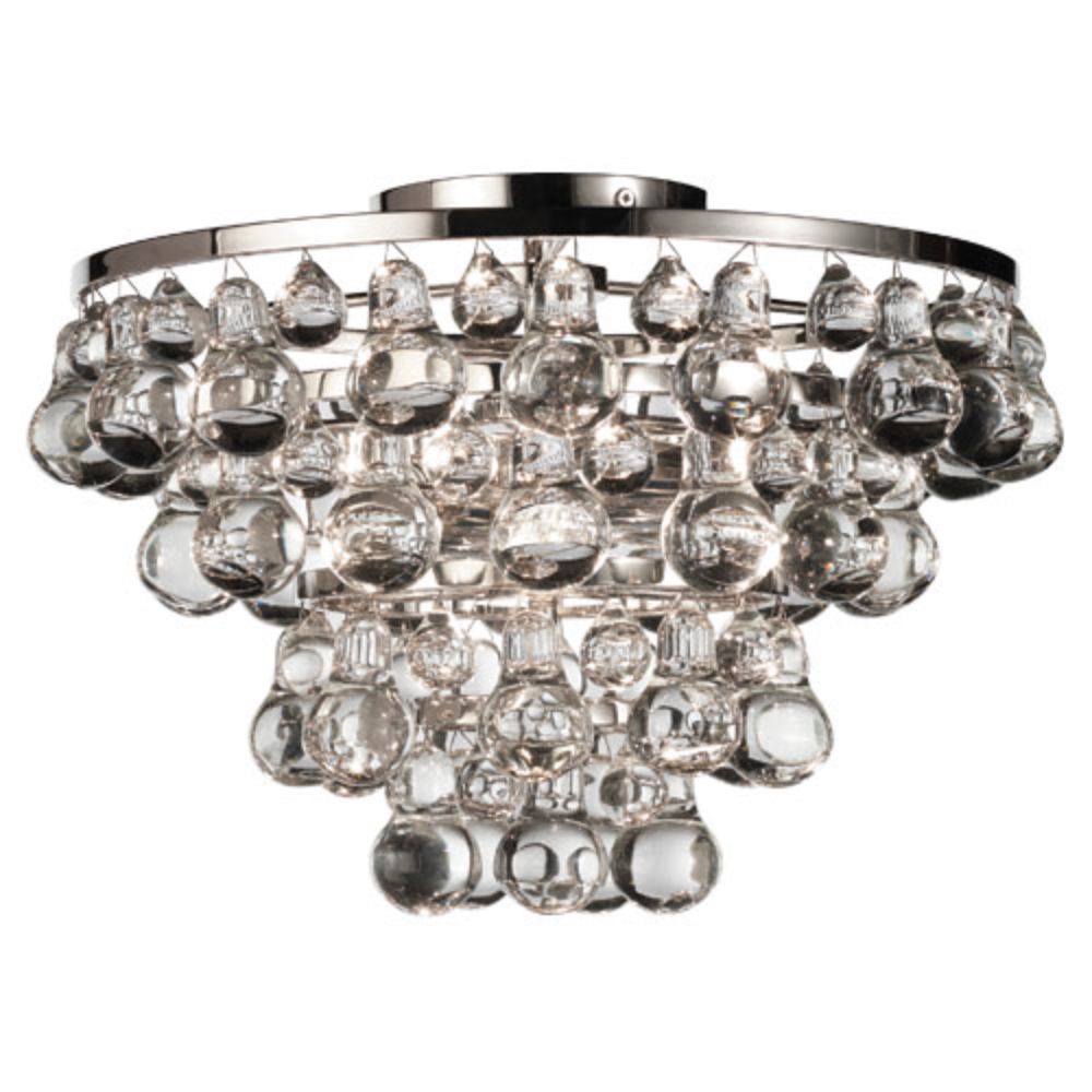 Robert Abbey S1002 Bling Flushmount with Polished Nickel