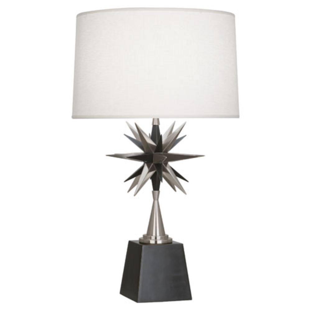 Robert Abbey S1015 Cosmos Table Lamp with Deep Patina Bronze Finish With Antique Silver Accents