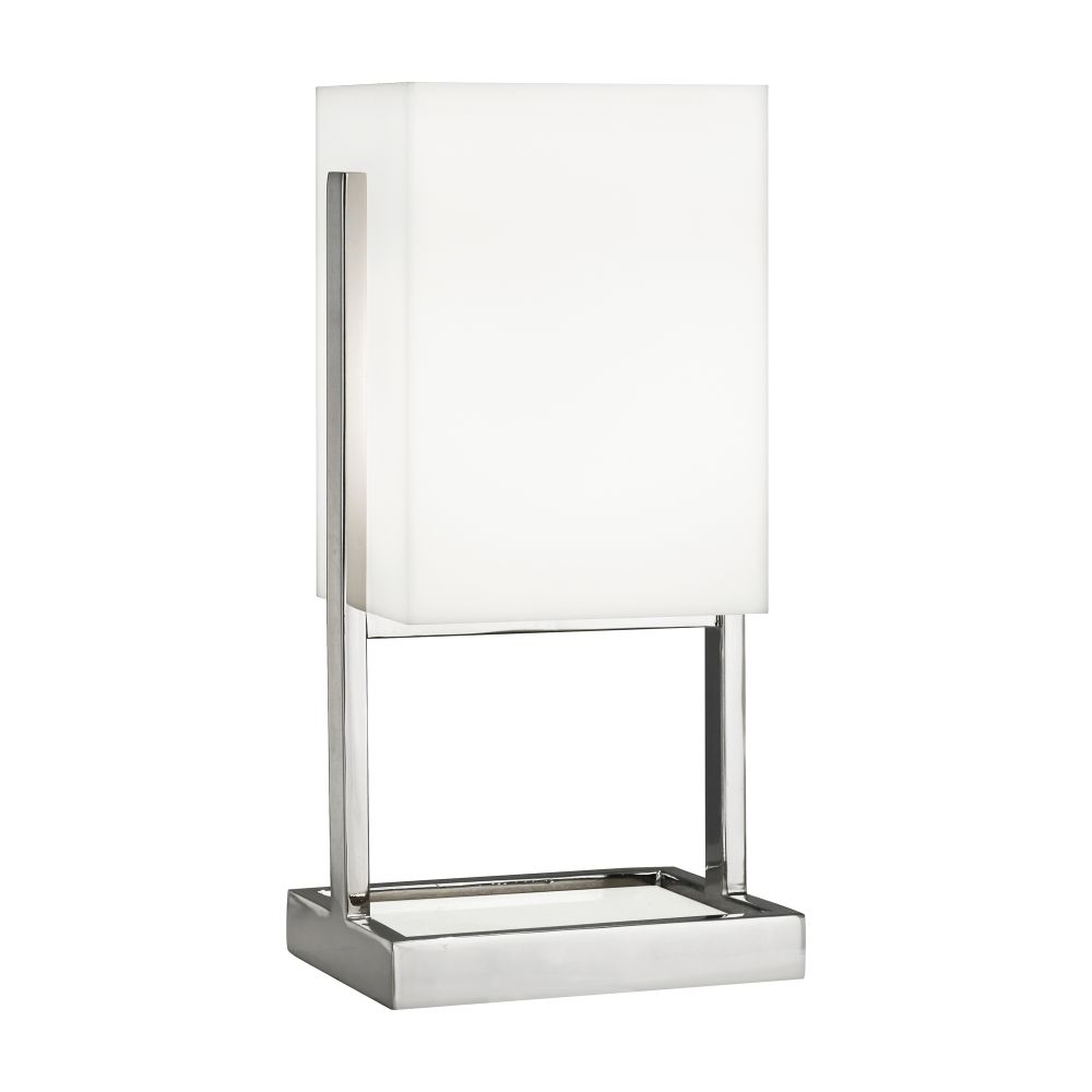 Robert Abbey S195 Nikole Accent Lamp with Polished Nickel And White Marble