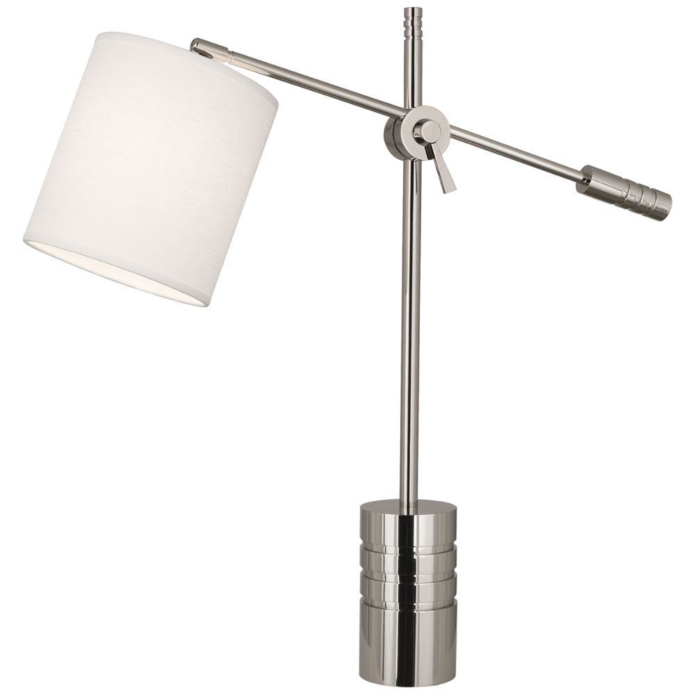 Robert Abbey S291 Campbell Table Lamp with Polished Nickel Finish