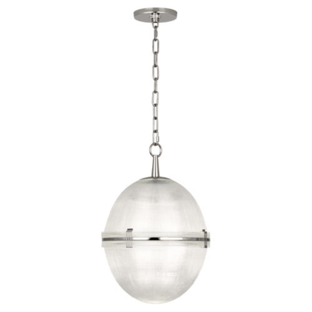 Robert Abbey S3393 Brighton Pendant with Polished Nickel Finish